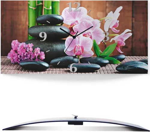 ARTland Wanduhr, gebogen Quarzuhr in pink von ARTland