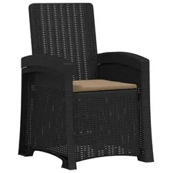 vidaXL Verstellbarer Gartenstuhl in Rattan-Optik