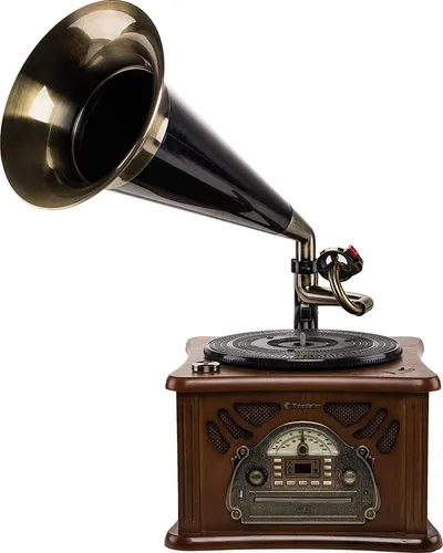 Roadstar HIF-1850TUMP Retro-Musikanlage mit Plattenspieler von Roadstar