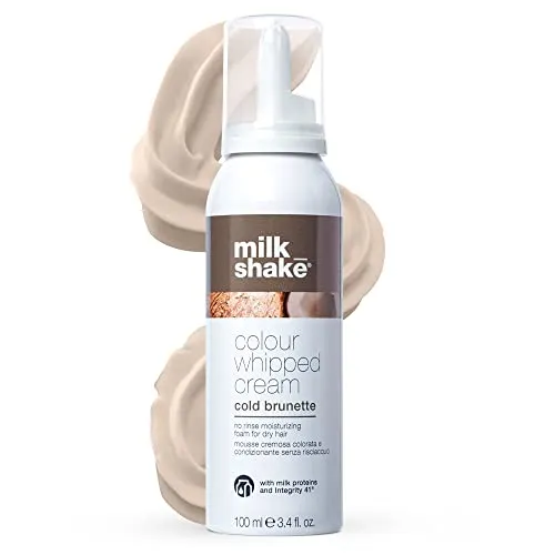 milk_shake Colour Whipped Cream Cold Brunette, 100 ml - Haarfärbemittel für einen gleichmäßigen Farbton. Mit pflegenden Milchproteinen für eine intensive Haarpflege und langanhaltende Feuchtigkeit. Einfach anzuwenden und leicht auswaschbar.