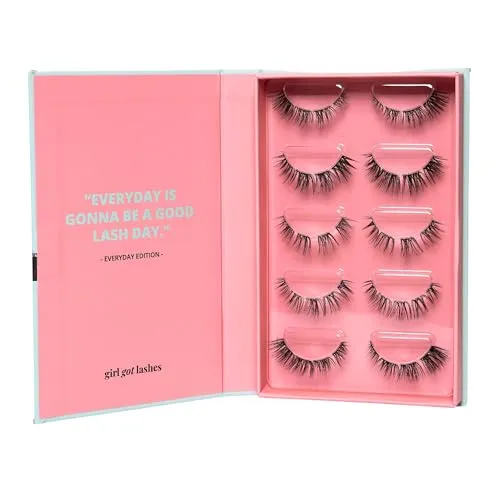 GirlGotLashes Everyday Edition - Handgemachte Wimpernextensions - Künstliche Wimpern: 5 Styles für den perfekten Everyday Look, einfach und schnell in 10 Minuten anwendbar, vegan und bis zu 7 Tage haltbar.