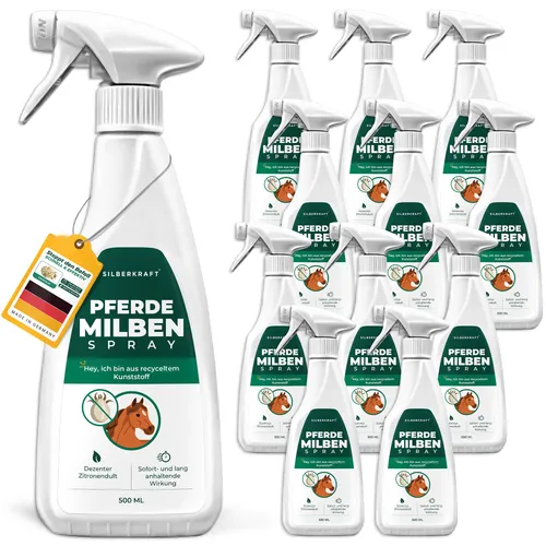 SILBERKRAFT Milbenspray für Pferde - Effektives Anti-Milbenspray für Pferde: Schützt zuverlässig vor Milben und Parasiten. Einfache Anwendung auf Fell und Umgebung für langanhaltenden Schutz. Hergestellt in Deutschland unter höchsten Qualitätsstandards.