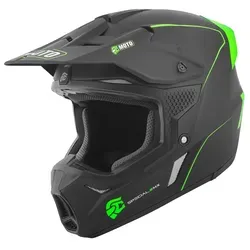 FC-Moto Merkur Straight Motocross Helm, schwarz-grün, Größe L für Männer