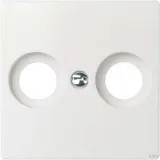 Elso Zentralplatte reinweiß (rws) für Antennd. 2-Loch 266024