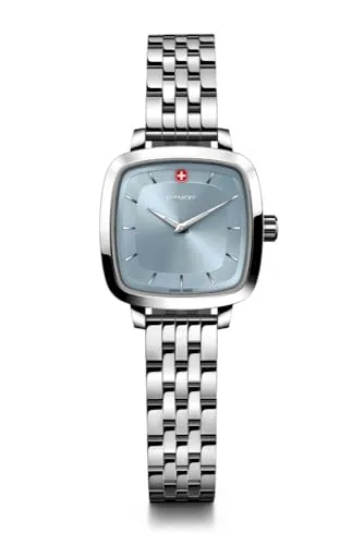 WENGER Damen Armbanduhr Vintage Classic Ø 27 mm, Swiss Made - Elegante Armbanduhr für Damen, Swiss Made, wasserdicht bis 50 m, mit robustem saphirbeschichtetem Glas und Edelstahl-Armband – ideal für Business und Abenteuer.
