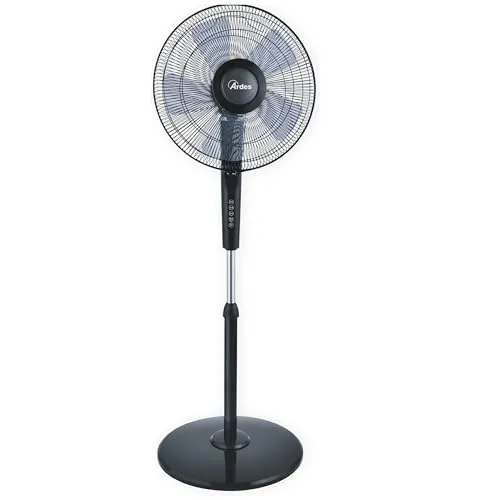 ARDES - Standventilator mit Fernbedienung, Timer und Touch-Bedienfeld, Leise, 5 Flügel, 40 cm, oszillierend, mit verstellbarer Höhe und Neigung, 3 Geschwindigkeitsstufen, Modell AR5S41PBT