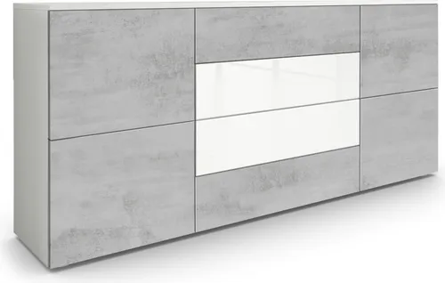 Vladon Sideboard in Hellgrau, 166x72x35 cm