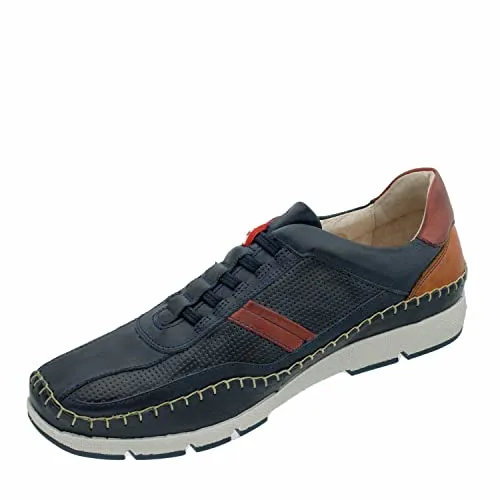 PIKOLINOS Fuencarral Slipper aus Leder - Slipper aus hochwertigem Glattleder, Größe 46 in Blau, mit herausnehmbarer Innensohle für optimalen Komfort und Passform.