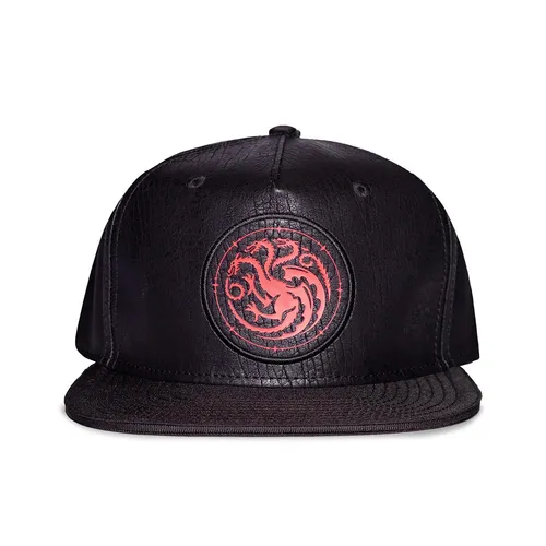 Game Of Thrones Snapback Cap - House Of The Dragon - Hüte & Mützen, Offiziell lizenzierte Cap mit House Targaryen Wappen Patch und Snapback-Verschluss, perfekt für Fans der Serie.