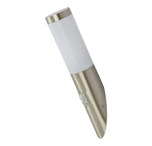 GLOBO LIGHTING LED Außen-Wandleuchte, Leuchtmittel inklusive, Warmweiß, LED Außen Wand Leuchte Fassaden Edelstahl Strahler Terrassen Sensor