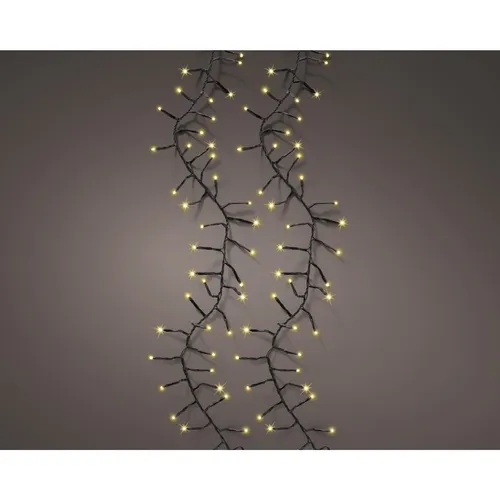 Kaemingk LED Excellent Lights PVC 8 Funktionen Twinkeleffekt 20m - Wetterfeste Lichterkette mit 1.272 LEDs in Soft Gold, 8 Lichtfunktionen und praktischer Timer-Funktion für automatisches Ein- und Ausschalten. Ideal für Innen- und Außenbereich, perfekt für Bäume von 180-210 cm.