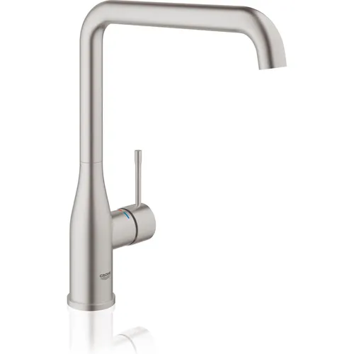 Grohe Essence Neu Einhand-Spültischbatterie mit L-Auslauf - Armaturen mit elegantem Design, hoher Auslauf und GROHE SilkMove® für präzise Steuerung von Temperatur und Wassermenge – ideal für Ihre moderne Küche.