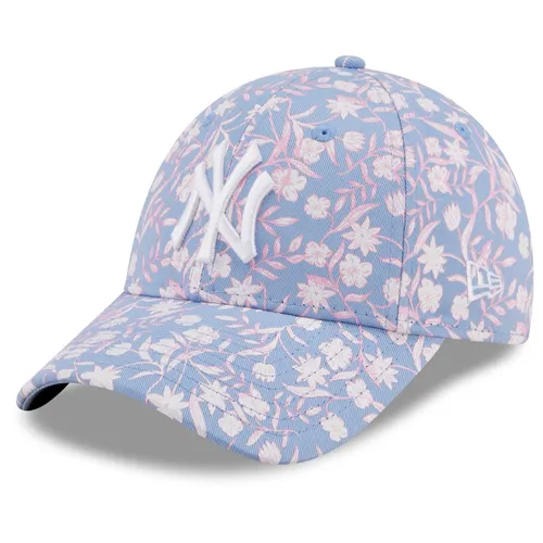 New Era 9Forty Damen Cap - Floral New York Yankees Sky Blue - Stylische Damen Baseballcap in Sky Blue, ideal für Freizeitaktivitäten. Aus 100% Baumwolle gefertigt, sorgt sie für angenehmen Tragekomfort im Sommer.