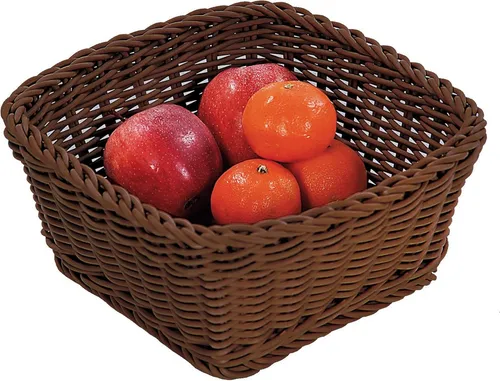 KESPER® Brotkorb Brot- und Obstkorb, eckig, Kunststoffgeflecht, Maße 24x24x11 cm, (1-tlg)