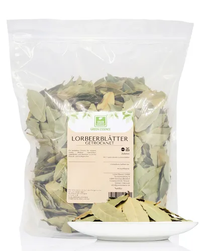 Getrocknete Lorbeerblätter 250g von der Grünen Essenz Gewürz für Suppen, Saucen