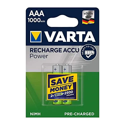 Varta NiMH Mikro AAA Akku (1,2V, 1000mAh) 2er Pack