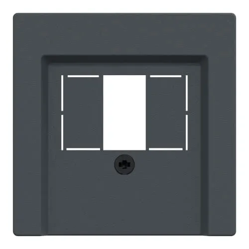 Schneider Electric Merten Zentralplatte für TAE/Audio/USB, System M, anthrazit, Artikelnummer 297914