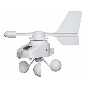 TFA Funk-Windmesser 30.3307.02 Weatherhub - Solarbetriebene Wetterstation, App-fähig mit Windgeschwindigkeitsmessung bis 50 m/s und integriertem Solarmodul