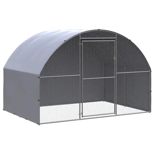 Outdoor-Hühnerstall 3x2x2 m - Verzinkter Stahl, stabil und wasserfest mit großzügigem Platz für Hühner und Kleintiere