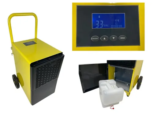 Teico Bautrockner FDH-255BS - Gewerbe Luftentfeuchter 55L - Bautrockner mit 55 l/Tag Entfeuchtungsleistung, ideal zur Schimmelprävention und für ein gesundes Raumklima. Robustes Design und modernes Digitaldisplay für einfache Bedienung.