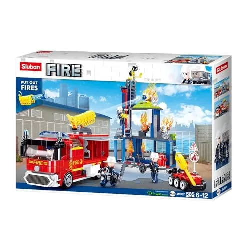 Sluban Klemmbausteine Feuerwehr Übungsgelände (585 Teile)