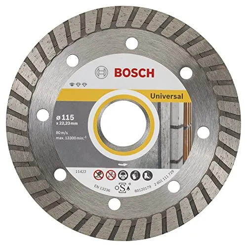 Bosch Accessories 2608603249 Diamanttrennscheibe 115mm - 10 Stück - Diamant-Trennscheiben für saubere Schnitte in Beton und Mauerwerk, hohe Qualität dank Bosch Kompetenzzentrum, ideal für Profis und Heimwerker.