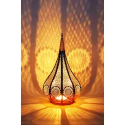 Orientalische Marokkanische Laterne Windlicht Garten Metall Vintage Tischlaterne - Laternen & Windlichter, handgefertigte Vintage-Laterne für stimmungsvolle Beleuchtung im Garten oder auf der Terrasse.