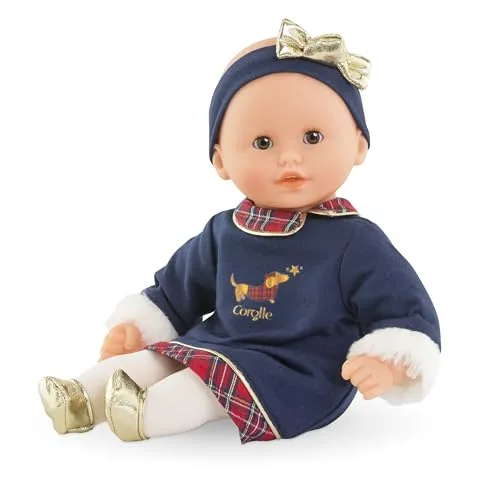 SIMBA Babypuppe Corolle Margaux - ca. 30 cm blau - Puppen für Kinder ab 18 Monaten, ideal zum Spielen und Kuscheln, fördert die Kreativität und das Rollenspiel.