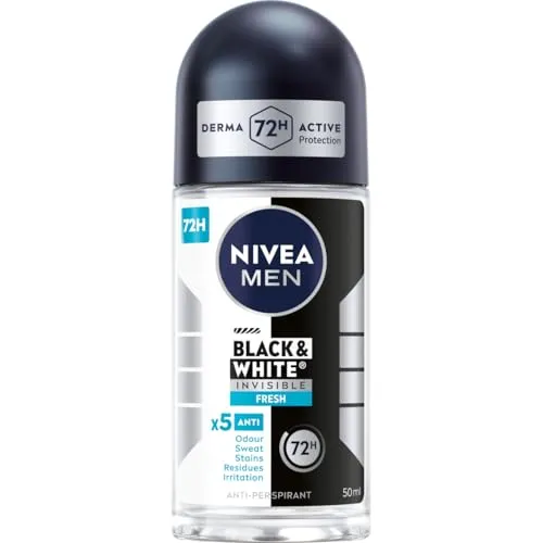 NIVEA Antitranspirant Black&White Invisible Fresh roll-on, 50ml