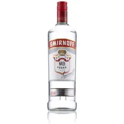 Smirnoff No. 21 Vodka 37,5% Vol. 1l - Wodka, klassischer Geschmack mit 37,5% Vol., perfekt für Cocktails und Mixgetränke.