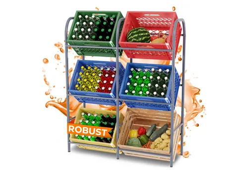 TroniTechnik® Getränkekistenregal TT-GK 02 - Regal für 6 Getränkekisten aus robustem Metall, ideal zur platzsparenden Aufbewahrung von Bierkästen und anderen Getränken.