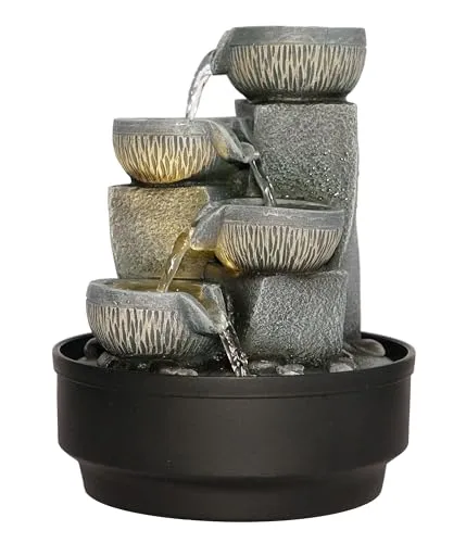 Dehner Zimmerbrunnen Nalani mit LED-Beleuchtung, 27 cm hoch von DEHN