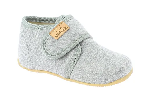 Living Kitzbühel Hausschuhe Klett Jersey (100% Baumwolle) Unifarben Kids hellgrau Kleinkinder (18-26)