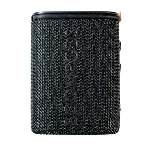BOOMPODS Beachboom Bluetooth-Lautsprecher schwarz - Spritzwassergeschützter Bluetooth-Lautsprecher für Musikgenuss überall - ideal für Grillfeste und Camping mit 5 Std. Akkulaufzeit und hervorragendem Klang.