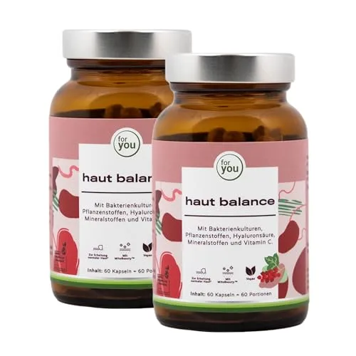 for you haut balance - mit Bakterienkulturen, MitoBeauty, Pflanzenstoffen, Hyaluronsäure, Mineralstoffen & Vitamin C - Zur Unterstützung der Hautgesundheit, zur Erhaltung der Haut (2)