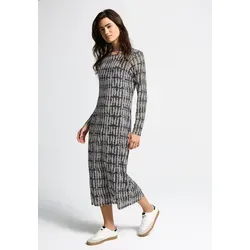 Street One Studio Damen Gemustertes Mesh-Kleid - Freizeitkleid für Damen mit grafischem Muster, perfekt für vielseitige Anlässe und angenehm zu tragen dank der hochwertigen Materialkombination.