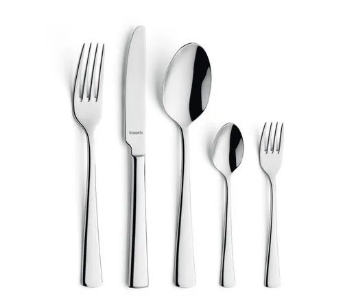 Kuppels Besteckset FLAIR 30-teilig | Hochglanzpoliert für 6 Personen - Hochwertiges 30-teiliges Besteckset aus 18/10 Edelstahl, spülmaschinengeeignet und mit elegantem Wellenschliff. Ideal für stilvolle Mahlzeiten mit Familie und Freunden.