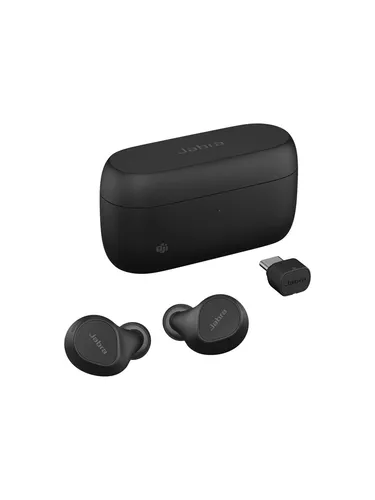 Evolve2 Buds USB-C MS mit Wireless Charging Pad - True Wireless-Kopfhörer mit aktiver Rauschunterdrückung und Geräuschisolierung, ideal für Microsoft Teams-Nutzer, inklusive praktischer Wireless Charging Pad.