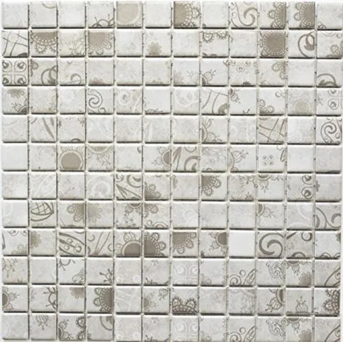 conwire Mosaik Quadrat Laceo Grey Keramik Mosaik | 10 Mosaikmatten