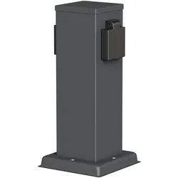 ledscom.de Garten Steckdosensäule POLLY in weiß von LEDs Com