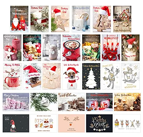 Edition Seidel Set 30 Weihnachtspostkarten Weihnachten Karten Postkarten Weihnachtskarten