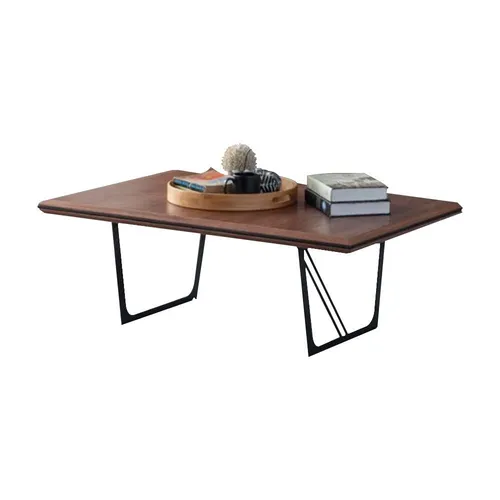 Eleganter Couchtisch aus Holz in Braun – Art déco Stil - Stylischer Beistelltisch für Ihr Wohnzimmer, aus robustem Holzfurnier, Maße: 110 x 70 x 40 cm. Ideal für gemütliche Abende und als Blickfang im Raum.