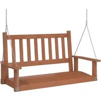 vidaXL Hollywoodschaukel mit Metallketten – Komfort für deinen Garten - Gartenmöbel: Wetterbeständige Hollywoodschaukel aus massivem Tannenholz mit ergonomischem Design für optimalen Komfort und anpassbare Aufhängehöhe.