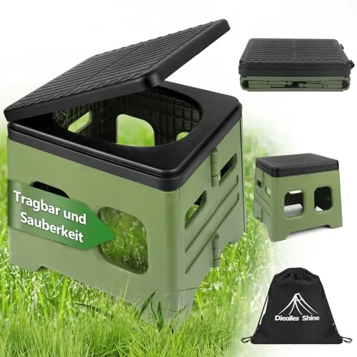 Diealles Shine Faltbare Campingtoilette - Camping-Toiletten: Tragbare und multifunktionale Toilette, ideal für Outdoor-Aktivitäten, leicht und robust, geeignet für die ganze Familie.