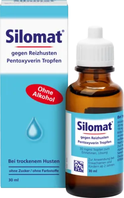 STADA SILOMAT gegen Reizhusten Pentoxyverin Tropfen 30 ml - Praktische Tropfen zur Linderung von Reizhusten, ideal für den täglichen Einsatz.