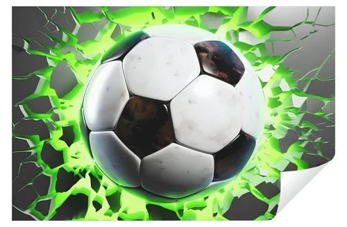 Wallarena Fototapete Kinderzimmer Jungen Fußball 3D Effekt Vlies Tapete Vliestapete, Glatt Vlies Struktur Vinyl, Kinder, Jugend, Tapete inklusive Kleister Vliestapete Motivtapete