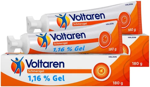 Haleon Germany GmbH Voltaren Schmerzgel 2 x 180 g - effektive Schmerzlinderung - Schmerzen & Fieber - Voltaren Schmerzgel bietet schnelle Linderung bei Muskel- und Gelenkschmerzen, ideal für die gezielte Anwendung.