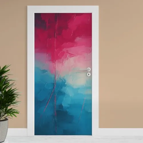 Finest Folia Türfolie 90x200 cm Türtapete Türposter Folie für Tür Wohnzimmer Kinderzimmer Küche Türaufkleber Bad Aufkleber selbstklebend (TF02-34 Abstrakt 3)