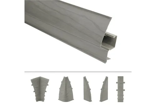 Lemal Sockelleiste PVC 65x23mm - Fußleisten mit Kabelkanal (40 Meter / 20 Leisten) - Moderne Sockelleisten für einen fugenfreien Wandabschluss. Mit abnehmbarem Oberteil und integriertem Kabelkanal, ideal für eine saubere Optik und einfache Verarbeitung. Robustes Material für langlebige Ergebnisse.