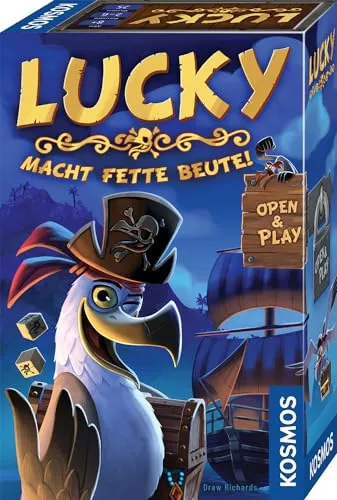 FKS6838940 - Lucky Gesellschaftsspiel für 2-6 Spieler ab 8 Jahren, spannendes Würfelspiel mit Taktik und Diebstahl-Action